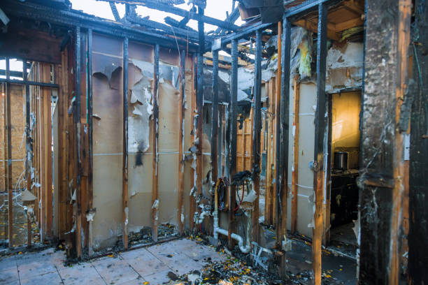 Professional Fire Damage Removal technician working in North Patchogue, NY